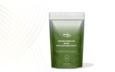 ORGANIC SPIRULINA SHAKE WITH OATS AND COCOA