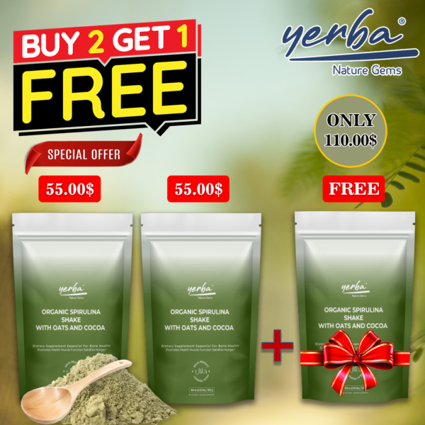 Offer Organic Spirulina Shake with Oats And Cocoa